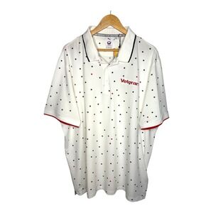 Puma Volition America Veteran Golf Polo Shirt USA Skylight Star Men Size XXL NWT